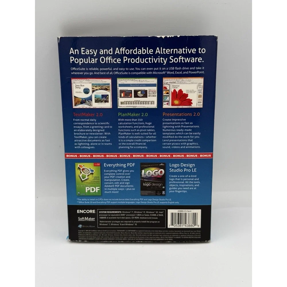 OfficeSuite 2.0 Home & Business Software for Windows PC CD-ROM W KEY - Picture 2 of 3